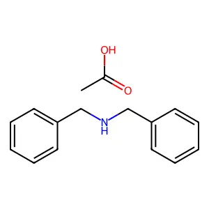 Benzenemethanamine, N-(phenylmethyl)-, acetate (1:1) structure