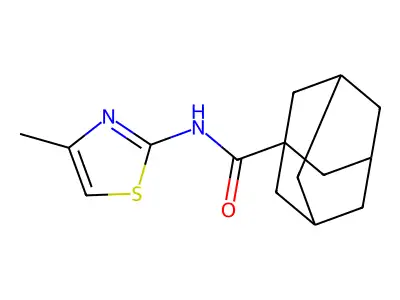 N-(4-methyl-1,3-thiazol-2-yl)adamantane-1-carboxamide structure