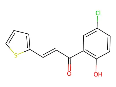 1-(5-Chloro-2-hydroxyphenyl)-3-thiophen-2-ylprop-2-en-1-one structure
