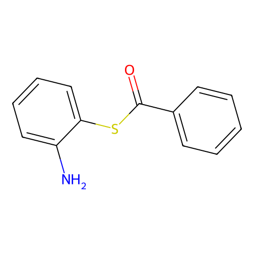 S-(2-aminophenyl) benzenecarbothioate structure