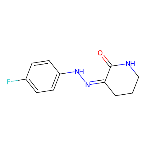 3-[2-(4-Fluorophenyl)hydrazin-1-ylidene]piperidin-2-one structure