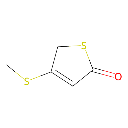 Crotonic acid, 4-mercapto-3-(methylthio)-, gamma-(thio lactone) structure