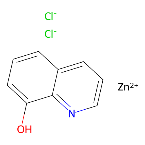 zinc;quinolin-8-ol;dichloride structure