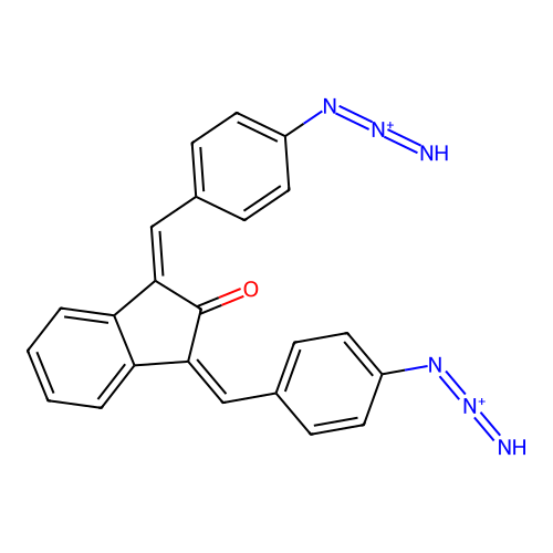 2H-Inden-2-one, 1,3-bis((4-azidophenyl)methylene)-1,3-dihydro- structure