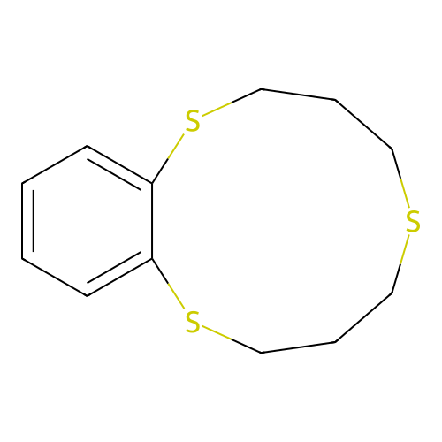 3,4,7,8-Tetrahydro-2H,6H-1,5,9-benzotrithiacycloundecine structure