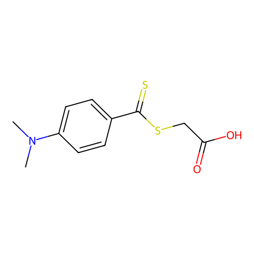 [[[4-[Dimethylamino]phenyl]thioxomethyl]thio]acetic acid structure
