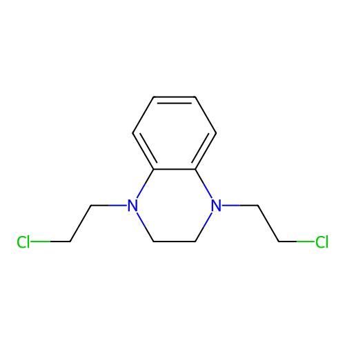 1,4-Bis(2-chloroethyl)-2,3-dihydroquinoxaline structure
