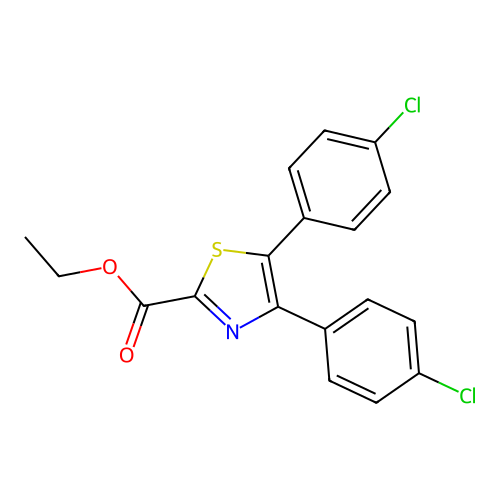 4,5-Bis-(4-chlorophenyl)thiazole-2-carboxylic acid ethyl ester structure