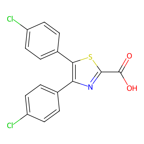 4,5-Bis-(4-chloro-phenyl)-thiazole-2-carboxylic acid structure