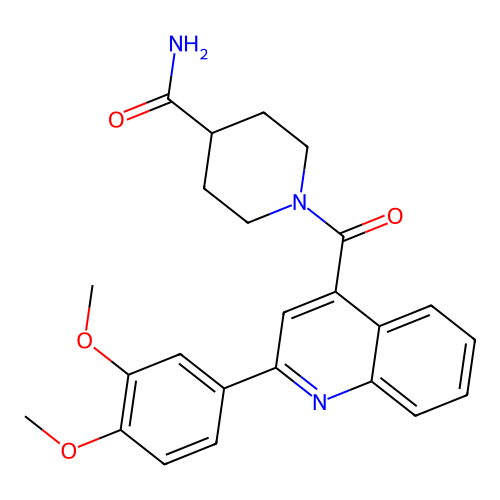 1-(2-(3,4-Dimethoxyphenyl)quinoline-4-carbonyl)piperidine-4-carboxamide structure