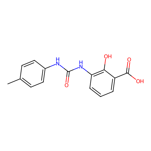 2-Hydroxy-3-[(4-methylphenyl)carbamoylamino]benzoic acid structure