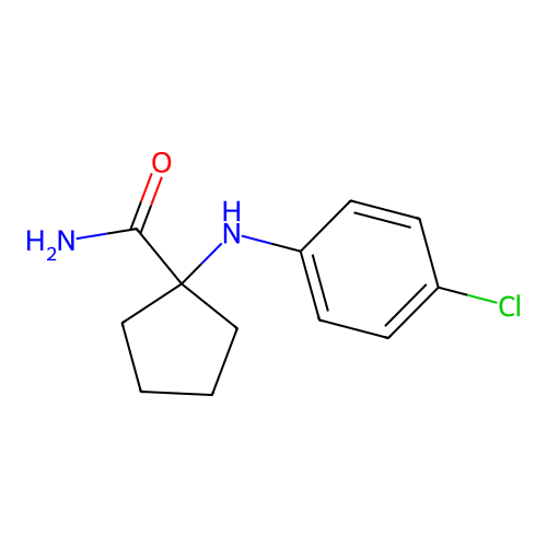 1-(4-Chloroanilino)cyclopentane-1-carboxamide structure