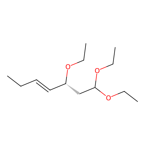 (E,5R)-5,7,7-triethoxyhept-3-ene structure
