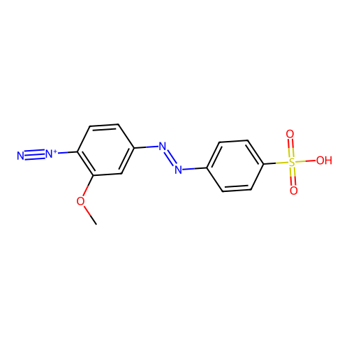 Benzenediazonium, 2-methoxy-4-((4-sulfophenyl)azo)-, inner salt structure