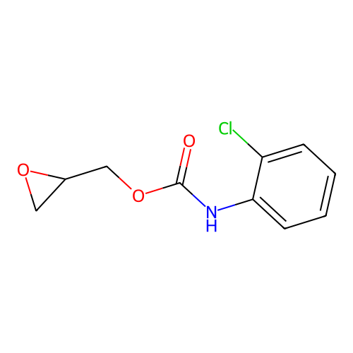 2-Oxiranylmethyl 2-chlorophenylcarbamate structure