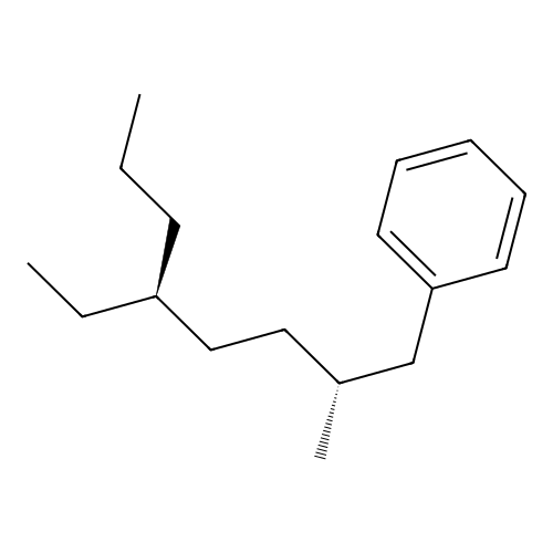 [(2R,5S)-5-ethyl-2-methyloctyl]benzene structure
