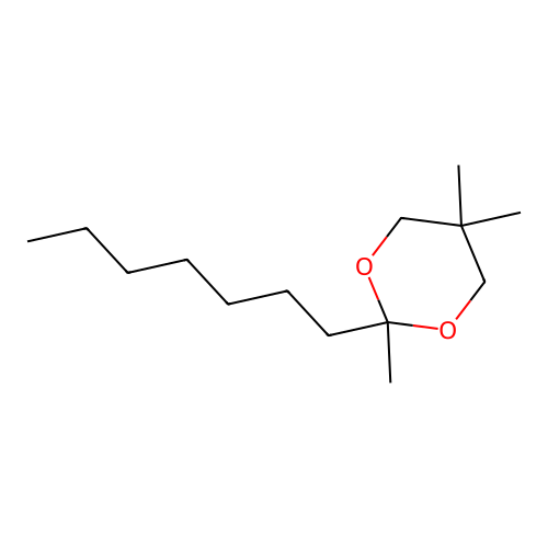 2-Heptyl-2,5,5-trimethyl-1,3-dioxane structure