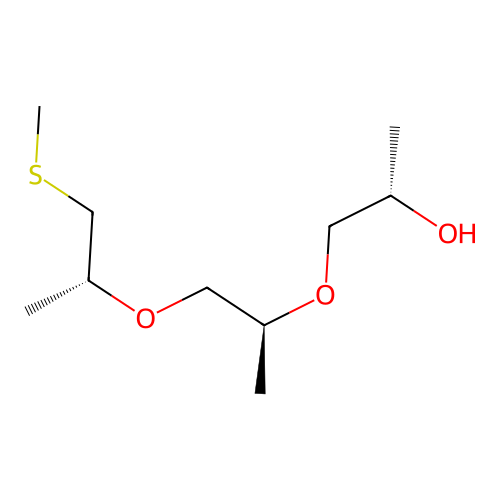2-Propanol, 1-(1-methyl-2-(1-methyl-2-(methylthio)ethoxy)ethoxy)- structure