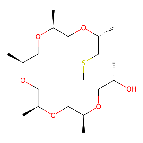 4,7,10,13,16-Pentaoxa-19-thiaeicosan-2-ol, 5,8,11,14,17-pentamethyl- structure