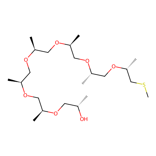 4,7,10,13,16,19-Hexaoxa-22-thiatricosan-2-ol, 5,8,11,14,17,20-hexamethyl- structure