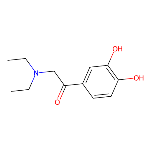 2-(diethylamino)-1-(3,4-dihydroxyphenyl)ethanone structure