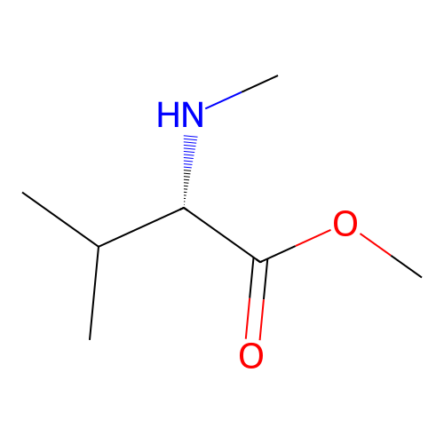 methyl (2S)-3-methyl-2-(methylamino)butanoate structure