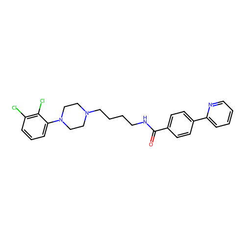 N-(4-(4-(2,3-dichlorophenyl)piperazin-1-yl)butyl)-4-(pyridin-2-yl)benzamide structure