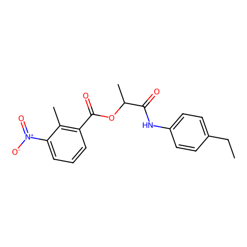 [1-(4-Ethylanilino)-1-oxopropan-2-yl] 2-methyl-3-nitrobenzoate structure