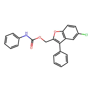 2-Benzofuranmethanol, 5-chloro-3-phenyl-, carbanilate structure