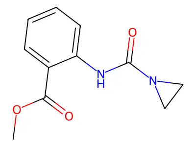 Methyl 2-(aziridine-1-carbonylamino)benzoate structure