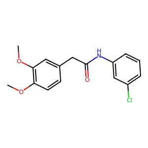 N-(3-chlorophenyl)-2-(3,4-dimethoxyphenyl)acetamide structure