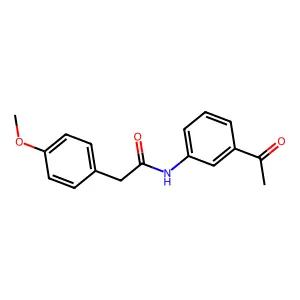N-(3-acetylphenyl)-2-(4-methoxyphenyl)acetamide structure