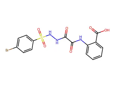 Anthranilic acid, N-((((p-bromophenyl)sulfonyl)hydrazino)oxalyl)- structure