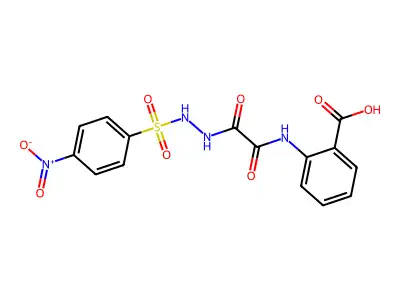 Anthranilic acid, N-(((p-nitrophenylsulfonyl)hydrazino)oxalyl)- structure