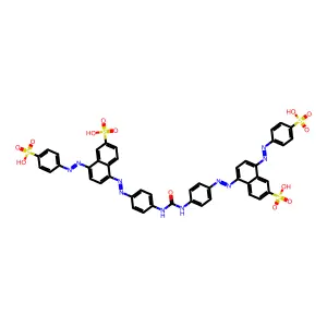5,5   -[Carbonylbis(imino-4,1-phenyleneazo)]bis[8-[(4-sulfophenyl)azo]-2-naphthalenesulfonic acid] structure