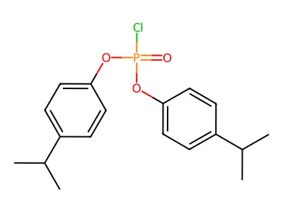Phosphorochloridic acid, bis[(1-methylethyl)phenyl] ester structure