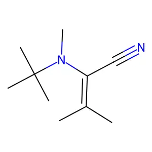 2-[Tert-butyl(methyl)amino]-3-methylbut-2-enenitrile structure