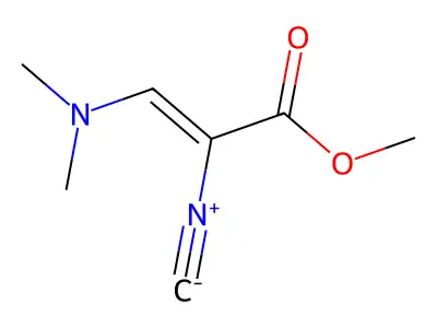 Methyl 3-(dimethylamino)-2-isocyanoacrylate structure