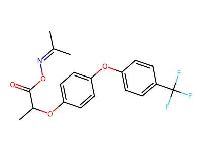 2-Propanone, O-(1-oxo-2-(4-(4-(trifluoromethyl)phenoxy)pheoxy)propyl)oxime structure