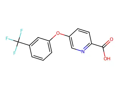 Picolinic acid, 5-(alpha,alpha,alpha-trifluoro-m-tolyloxy)- structure