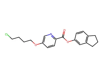 Picolinic acid, 5-(4-chlorobutoxy)-, 5-indanyl ester structure