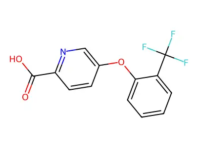 Picolinic acid, 5-(alpha,alpha,alpha-trifluoro-o-tolyloxy)- structure