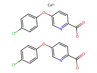 Picolinic acid, 5-(p-chlorophenoxy)-, calcium salt (2:1) structure