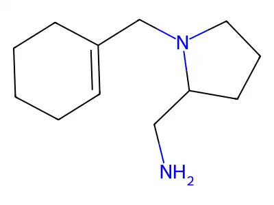 1-(1-Cyclohexen-1-ylmethyl)pyrrolidine-2-methylamine structure