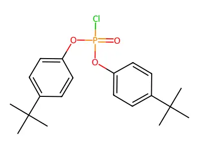 Phosphorochloridic acid, bis[4-(1,1-dimethylethyl)phenyl] ester structure
