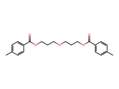 Benzoic acid, 4-methyl-, 1,1'-(oxydi-3,1-propanediyl) ester structure