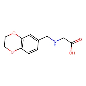 [(2,3-Dihydro-benzo[1,4]dioxin-6-ylmethyl)-amino]-acetic acid structure