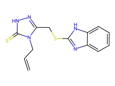5-(Benzimidazol-2-ylthiomethyl)-4-prop-2-enyl-1,2,4-triazole-3-thiol structure