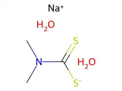 二甲基二硫代氨基甲酸钠 structure