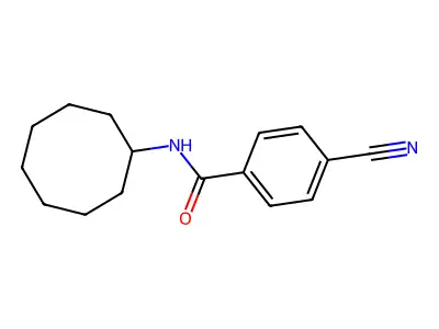 4-cyano-N-cyclooctylbenzamide structure